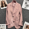 Blazer Women Modis Casual Coat Loose Office Elegant Ladies Korean Style Woman Blazers Solid Color Pink Lady Coats 2023 Spring