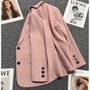 Blazer Women Modis Casual Coat Loose Office Elegant Ladies Korean Style Woman Blazers Solid Color Pink Lady Coats 2023 Spring