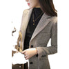 Blazer Women Plaid Small Suit Jacket Ladies 2023 Spring-autumn Slim Fit and Thin All-match Temperament Top Single Breasted