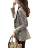 Blazer Women Plaid Small Suit Jacket Ladies 2023 Spring-autumn Slim Fit and Thin All-match Temperament Top Single Breasted