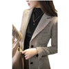 Blazer Women Plaid Small Suit Jacket Ladies 2023 Spring-autumn Slim Fit and Thin All-match Temperament Top Single Breasted
