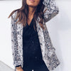 Blazer Women Snake Print Long Sleeve Suit Coat Biker Jacket Outwear Tops Women's Snake Print Blazer Winter Long Blazer Mujer