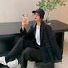 Blazer Women Solid Loose Harajuku Casual Outertwear Lady Spring Autumn Korean Simple Tide Thin Office Ladies Clothing