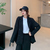 Blazer Women Solid Loose Harajuku Casual Outertwear Lady Spring Autumn Korean Simple Tide Thin Office Ladies Clothing