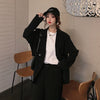 Blazer Women Solid Loose Harajuku Casual Outertwear Lady Spring Autumn Korean Simple Tide Thin Office Ladies Clothing
