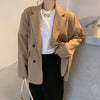 Blazer Women Solid Loose Harajuku Casual Outertwear Lady Spring Autumn Korean Simple Tide Thin Office Ladies Clothing