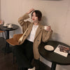 Blazer Women Solid Loose Harajuku Casual Outertwear Lady Spring Autumn Korean Simple Tide Thin Office Ladies Clothing