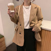Blazer Women Solid Loose Harajuku Casual Outertwear Lady Spring Autumn Korean Simple Tide Thin Office Ladies Clothing