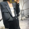 Blazer Women Spring Office Ladies All-match Leisure Trendy Single Breasted Pockets Ulzzang Elegant Vintage Outwear Clothing