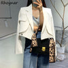 Blazer Women Spring Office Ladies All-match Leisure Trendy Single Breasted Pockets Ulzzang Elegant Vintage Outwear Clothing