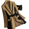 Blazer Women Suit Jacket Slim Fit Grace Coat Designer  Office Business Attire Splicing Belt Oversized
