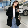 Blazer Women's 2022 Spring Autumn Clothes Korean Loose Office Mid-length Jacket Casual Black Oversized Blazers Suit Women