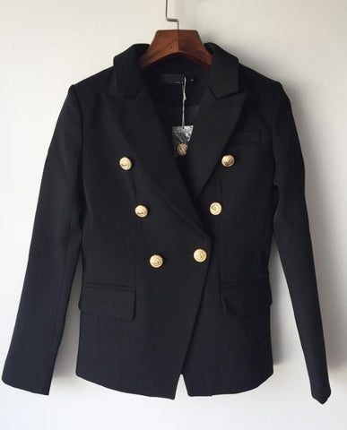 Blazer Women's Gold Buttons Double Breasted Blazer size S-XXL