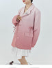 Blazer Women2023 Spring/summer Pink Gradient Irregular Bow Loose All-match Long Sleeve Suit Jacket Women's Oversized Jacket