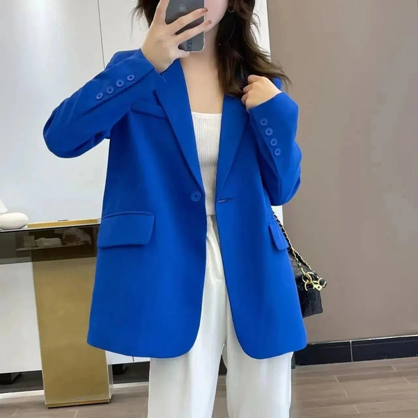 Blazer Womens Spring 2023 Long Sleeve Jacket Female Coats Short Slim Autumn Blazers Woman Suits Black Fashion