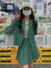 Blazer and Skirt Set Two Piece Suits 2023 Summer Women Elegant Preppy Style Short Sleeve Coat Jacket Mini Pleated Skirts 2326