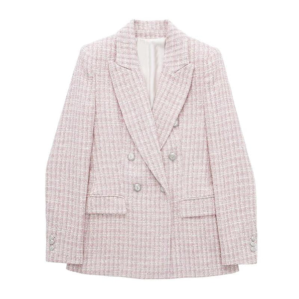 Blazer autumn winter slim suit jacket 2023elegant chic V-neck formal office Blazer women suit coat street youth coat