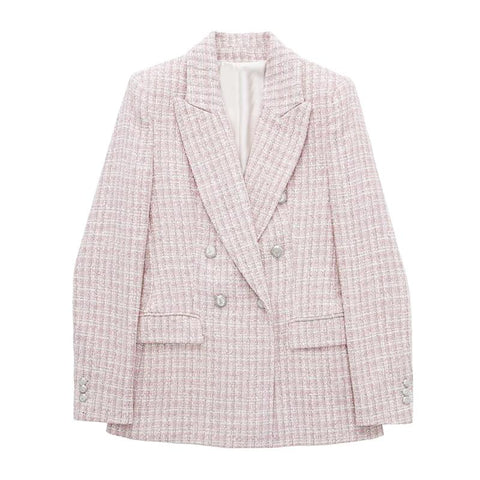 Blazer autumn winter slim suit jacket 2023elegant chic V-neck formal office Blazer women suit coat street youth coat