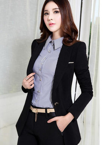 Blazer women Korean edition in the spring and autumn period and the long sleeve cultivate one's morality show thin  LongJiFan