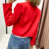 Blazer women's spring 2022 temperament red lapel long-sleeved pocket button decoration short casual blazer