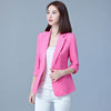 Blazers 2022 New Fashion Single Button Blazer Women Suit Jacket Green White Black Pink Blue Blaser Female Blazer Femme D0338