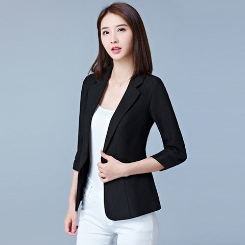 Blazers 2022 New Fashion Single Button Blazer Women Suit Jacket Green White Black Pink Blue Blaser Female Blazer Femme D0338