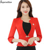 Blazers Feminino Ladies Blazer Short 4XL Plus Size 2022 Half Sleeve White Office Suit Jacket Female  Traditional Classical BL7
