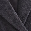 Blazers For Women 2023 Street Style Double Breasted Cropped Blazer Suit Jacket Peak Lapel Long Sleeve Elegant Black Tweed Blazer