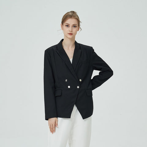 Blazers For Women Elegant Short Casual Black Female Blazer Women Doubie Breasted 2023 Jacket Long Sleeve Size XS-L