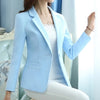 Blazers  New Fashion Single Button Blazer Women Suit Jacket Green White Black Pink Blue Blaser Female Blazer Femme