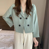 Blazers Woman Casual Office Ladies All-match Elegant Button Spring Sweet Long Sleeve Ins Simple Korean Style Basic