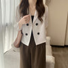 Blazers Woman Casual Office Ladies All-match Elegant Button Spring Sweet Long Sleeve Ins Simple Korean Style Basic