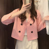 Blazers Woman Casual Office Ladies All-match Elegant Button Spring Sweet Long Sleeve Ins Simple Korean Style Basic