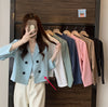 Blazers Woman Casual Office Ladies All-match Elegant Button Spring Sweet Long Sleeve Ins Simple Korean Style Basic