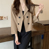 Blazers Woman Casual Office Ladies All-match Elegant Button Spring Sweet Long Sleeve Ins Simple Korean Style Basic