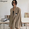 Blazers Women 2023 Spring Autumn Korean Style Elegant Soft Leisure Single Breasted All-match Solid Female Trendy Simple Office