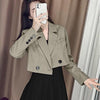 Blazers Women 3 Colors Cropped Outwear Casual Korean Style Spring Design Female All-match Chic Solid Button Popular Ins
