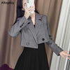Blazers Women 3 Colors Cropped Outwear Casual Korean Style Spring Design Female All-match Chic Solid Button Popular Ins