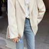 Blazers Women All-match Casual Outwear Oversized Beige Single Breasted Solid Korean Style Office Ladies Elegant Soft