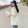 Blazers Women All-match Pockets Sweet Outwear Spring BF Thin Daily Korean Simple Classic College Solid Tunic Soft Loose Harajuku