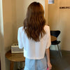 Blazers Women All-match Temperament Stylish Solid BF Style Summer Casual Thin Female Korean Loose Basic Notched Crops Clothing