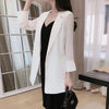 Blazers Women Baggy Thin Summer Comfortable Leisure Notched Chiffon Cozy Elegant Solid Sun-proof Daily Young Ladies Ins