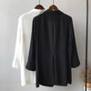 Blazers Women Baggy Thin Summer Comfortable Leisure Notched Chiffon Cozy Elegant Solid Sun-proof Daily Young Ladies Ins