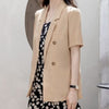 Blazers Women Basic Korean Chic Casual Simple Solid Design All-match Retro Outwear Thin Summer Short Sleeve Ladies