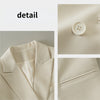 Blazers Women Beige Youth Autumn Casual Korean Style Design Pockets Double Breasted Office Lady Coats Clothes Classic