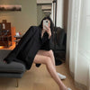 Blazers Women Black Autumn Loose Office Lady All-match Elegant Pockets Holiday Formal Ulzzang Tender Outwear