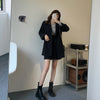 Blazers Women Black Spring Teenagers BF All-match Elegant Popular Notched Thicker Single Breasted Solid Outwear Ulzzang