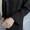 Blazers Women Black Spring Teenagers BF All-match Elegant Popular Notched Thicker Single Breasted Solid Outwear Ulzzang