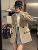 Blazers Women Casual Pure All-match Minimalist Design Classic Retro Ladies Spring Loose Korean Style Basic Office Daily