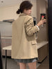 Blazers Women Casual Pure All-match Minimalist Design Classic Retro Ladies Spring Loose Korean Style Basic Office Daily